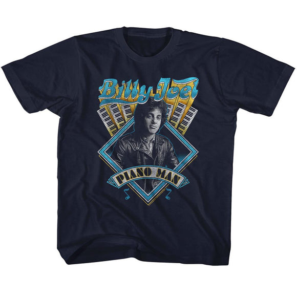 Billy Joel Kids T-Shirt Piano Man Navy Tee - Yoga Clothing for You