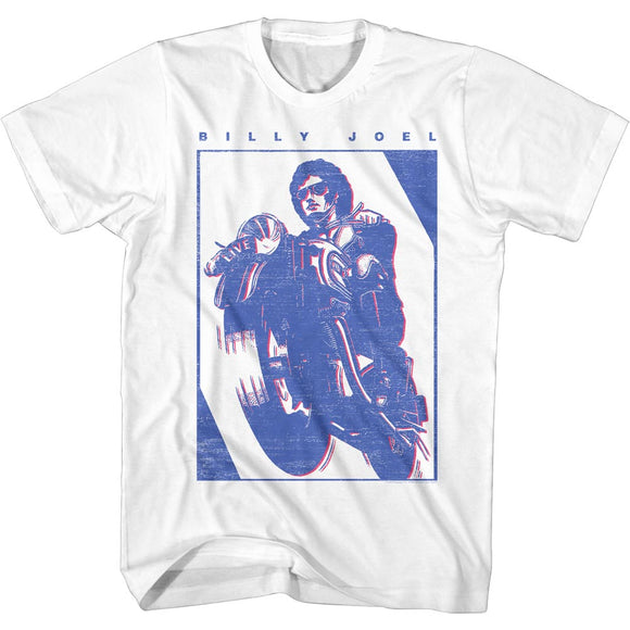 Billy Joel T-Shirt Motorcycle White Tee - Yoga Clothing for You