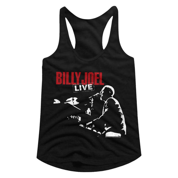 Billy Joel Ladies Racerback Tanktop Live Black Tank - Yoga Clothing for You