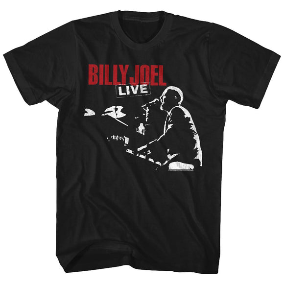 Billy Joel T-Shirt Live Black Tee - Yoga Clothing for You