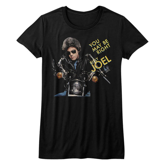 Billy Joel Juniors T-Shirt You May Be Right Black Tee - Yoga Clothing for You
