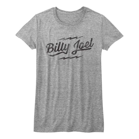 Billy Joel Juniors T-Shirt Logo Grey Tee - Yoga Clothing for You