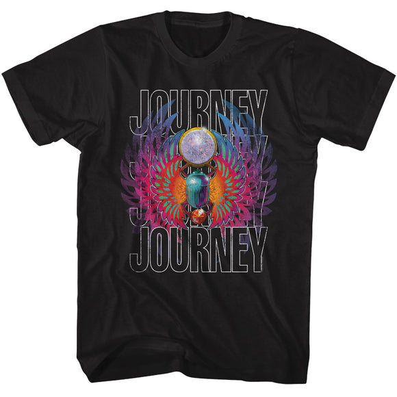 Journey Gradient Scarab Logo Black T-shirt