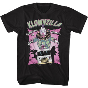 Killer Klowns From Outer Space Klownzilla Destroyer of Humans Black Tall T-shirt - Yoga Clothing for You