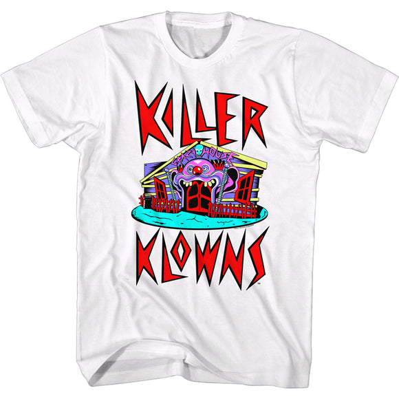 Killer Klowns From Outer Space Crazy House White T-shirt - Yoga Clothing for You