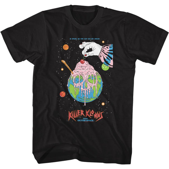 Killer Klowns From Outer Space Cherry on Top Ice Cream Black Tall T-shirt - Yoga Clothing for You
