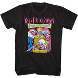Killer Klowns From Outer Space Pizza Box Delivery Black T-shirt - Yoga Clothing for You