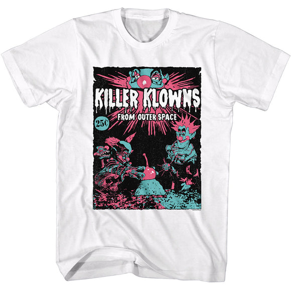 Killer Klowns From Outer Space Comic Book Cover White Tall T-shirt - Yoga Clothing for You
