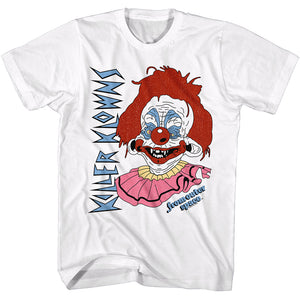 Killer Klowns From Outer Space Rudy Close Up White Tall T-shirt - Yoga Clothing for You