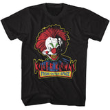Killer Klowns From Outer Space Clown Head with Logo Black Tall T-shirt - Yoga Clothing for You