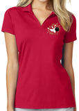 Womens Crashing Bowling Pins Moisture-Wicking Mesh Polo Shirt - Yoga Clothing for You