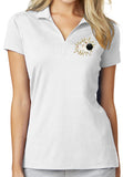 Womens Crashing Bowling Pins Moisture-Wicking Mesh Polo Shirt - Yoga Clothing for You