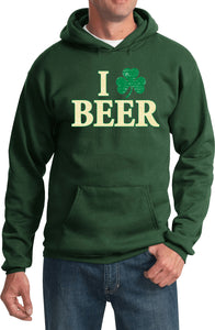 St Patricks Day Hoodie I Love Beer - Yoga Clothing for You