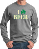 St Patricks Day Sweatshirt I Love Beer - Yoga Clothing for You