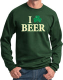 St Patricks Day Sweatshirt I Love Beer - Yoga Clothing for You