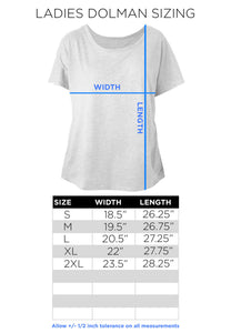 AC/DC Ladies Dolman T-Shirt Back in Black White Logo Tee - Yoga Clothing for You