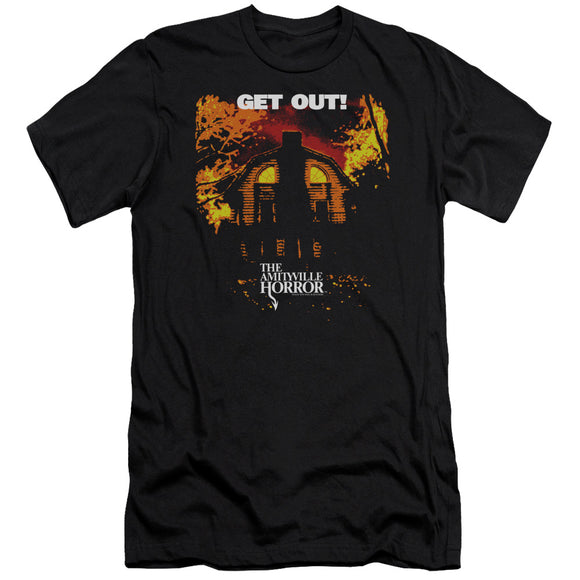 Amityville Horror Slim Fit T-Shirt Get Out Black Tee - Yoga Clothing for You