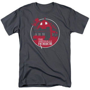 Amityville Horror T-Shirt Red House Charcoal Tee - Yoga Clothing for You