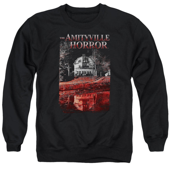 Amityville Horror Sweatshirt House Reflection Black Pullover - Yoga Clothing for You