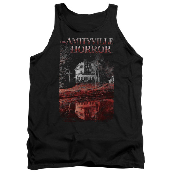 Amityville Horror Tanktop House Reflection Black Tank - Yoga Clothing for You