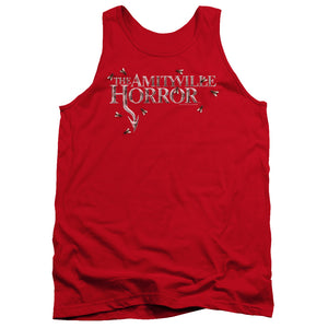 Amityville Horror Tanktop Flies Logo Red Tank - Yoga Clothing for You