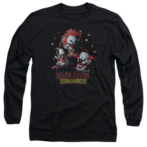 Killer Klowns From Outer Space Long Sleeve T-Shirt Popcorn Black Tee - Yoga Clothing for You