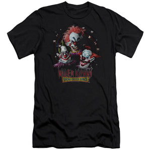 Killer Klowns From Outer Space Slim Fit T-Shirt Popcorn Black Tee - Yoga Clothing for You