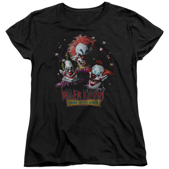 Killer Klowns From Outer Space Womens T-Shirt Popcorn Black Tee - Yoga Clothing for You