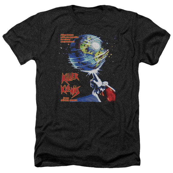 Killer Klowns From Outer Space Heather T-Shirt Movie Poster Black Tee - Yoga Clothing for You