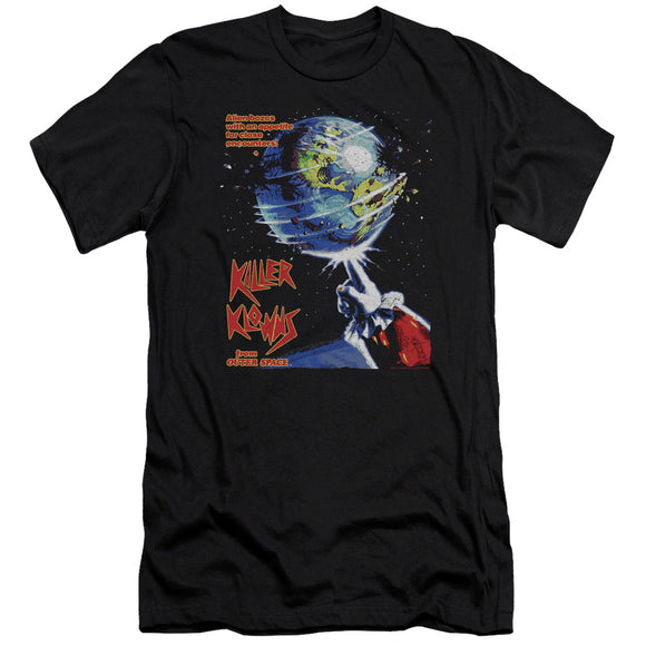 Killer Klowns From Outer Space Slim Fit T-Shirt Movie Poster Black Tee - Yoga Clothing for You