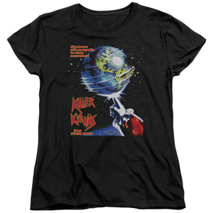 Killer Klowns From Outer Space Womens T-Shirt Movie Poster Black Tee - Yoga Clothing for You
