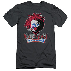 Killer Klowns From Outer Space Slim Fit T-Shirt Evil Clown Charcoal Tee - Yoga Clothing for You