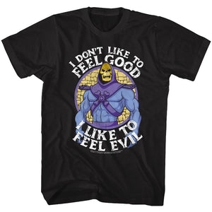 Masters of the Universe Skeletor Feel Evil Black T-shirt