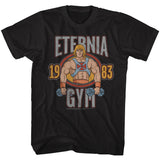 Masters of the Universe He-Man Eternia Gym Black Tall T-shirt