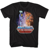 Masters of the Universe Skeletor vs He-Man Black Tall T-shirt
