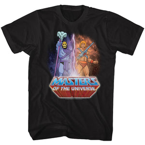 Masters of the Universe Skeletor vs He-Man Black T-shirt