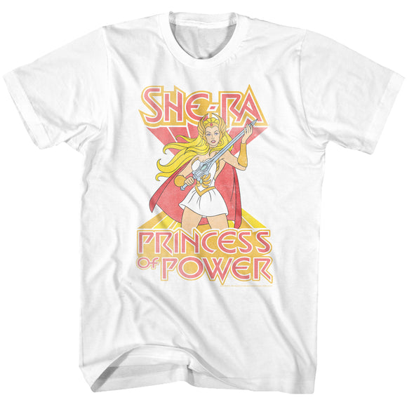 Masters of the Universe She-Ra Posing with Sword White T-shirt