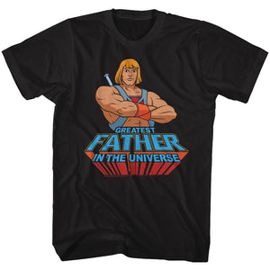 Masters of the Universe Greatest Father Black Tall T-shirt