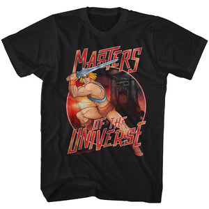 Masters of the Universe He-Man In Action Black T-shirt