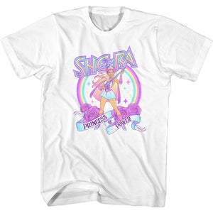 Masters of the Universe She-Ra Colorful Princess White Tall T-shirt
