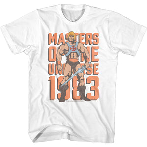 Masters of the Universe 1983 He-Man White T-shirt