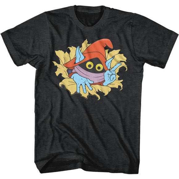 Masters of the Universe Orko Break Through Black Heather T-shirt