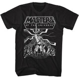 Masters of the Universe He-Man Power Black and White Black Tall T-shirt