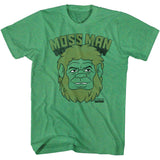 Masters of the Universe Moss Man Character Pose Green Heather T-shirt
