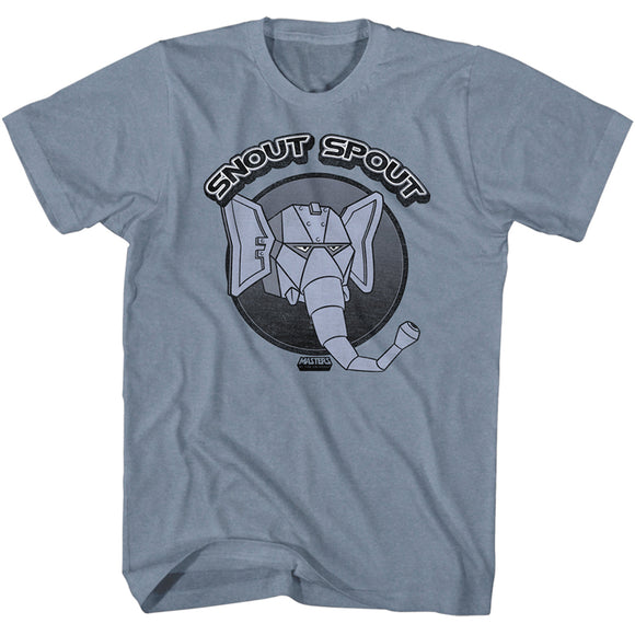 Masters of the Universe Snout Spout Character Pose Indigo Heather T-shirt