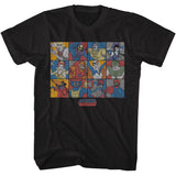 Masters of the Universe Character Blocks Black Tall T-shirt