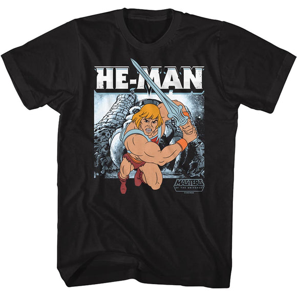 Masters of the Universe He-Man Castle Grayskull Black T-shirt