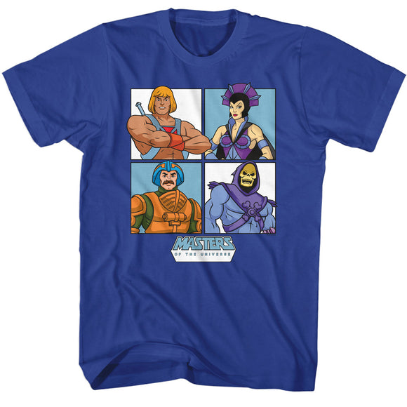 Masters of the Universe Character Squares Royal T-shirt