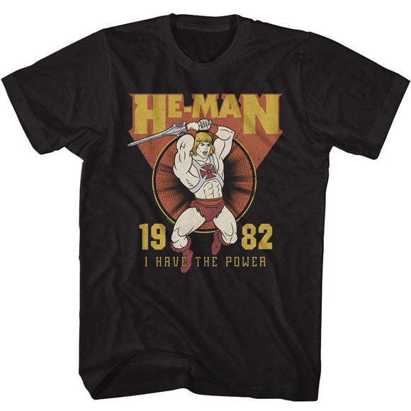 Masters of the Universe 1982 He-Man I Have The Power Black Tall T-shirt
