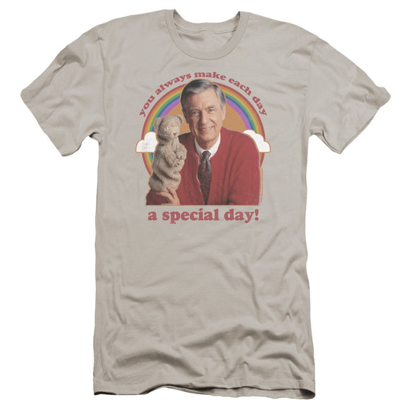 Mister Rogers Premium Canvas T-Shirt Special Day Silver Tee - Yoga Clothing for You